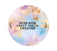 2in Round Label Stickers 100pcs Dear Mom Great Job I’m Awesome Quotes Label Decals for Boxes Laptop Envelope Seal Jar Water Bottles Phone Holiday Present Christmas Party Invitation Cards
