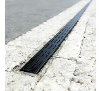 2in Trench Drain Kit with Grate - 1.5m/4.9ft Drainage Channel for Yard & Basement Waterproofing - DIY Garden & Home Foundation Drainage System (Black)