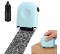 2in1 Address Blocker Stamp Wide Roller, Data Defender Roller Stamp with A Refill & Tools for Opening Packages, Confidential Roller Stamp for Privacy Protection,Identity Theft Protection,Fast Dry Ink