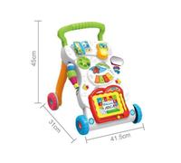 2In1 Baby Walker First Steps Activity Bouncer Musical Toys Car Along