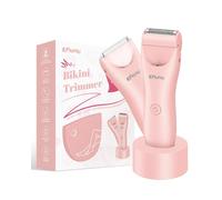 2in1 Bikini Trimmer Shaver for Womem Pubic Body Hair Trimmer Lady w/Light | Electric Razors for Women,Indicator Light,Waterproof,Lady Shaver for Leg/Arms/Bikini,Rechargeable,Gift for Woman,Cordless