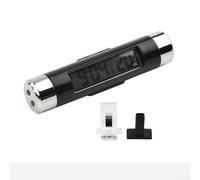 2in1 Car Outlet Clock LCD Digital Temp Blue Backlight