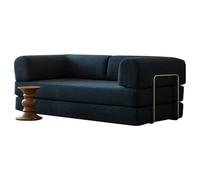 2in1 Convertible Sofa Bed Modular Sectional Couch Comfy Cloud Design with Soft Fabric Perfect for Living Room & Bedroom Stylish Blue 59" x 39" x 15"