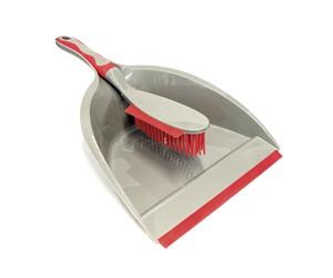 2in1 Dustpan and Brush Hand With Rubber Bristles Sweep Set