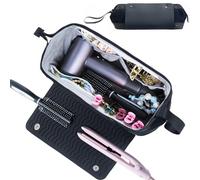 2IN1 Hair Tools Travel Bag with Heat Resistant Mat for Flat Irons, Straighteners, Curling Iron, and Haircare Accessories,Compatible with Revlon One Step Hair Dryer,Revlon Volumizer Hair Dryer Brush