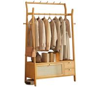 2in1 Hall Tree with Shoe Storage & Coat Rack Dark Wood SpaceSaving Design for Bedroom Hallway & Office Features Shelves 66.1” x 15.7” x 40.4”