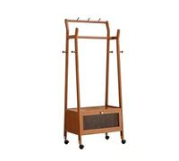 2in1 Hall Tree with Shoe Storage & Coat Rack SpaceSaving Steel Shelves for Bedroom Hallway Entrance OfficeDark Wood 67.7"x15.7"x20.3"