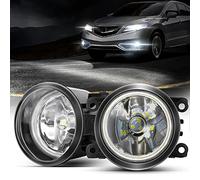 2in1 Halo Ring Fog Lights for Honda 12-14 CR-V, 12-15 Pilot, 13-15 Accord Coupe, Crosstour, CR-Z, Acura 10-15 RDX, 13-14 ILX, 11-14 TSX, 12-14 TL, LED Fog Lamp With Angel Eye DRL