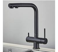 2In1 Kitchen Faucet with Pull Down Sprayer Water Purifier Flexible Filter Sink Faucets Brass 2 Handle Single Hole Hot Cold Mixer Tap,Chrome(Nero)
