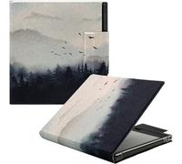 2in1 Magnetic Detachable Flip Case for Onyx Boox Tablet Go Color 7 Gen II/Boox Go 7 E Ink Tablet TPU Transparent Cover with Built-in Pen Holder, Auto Sleep/Wake, Magnet Closure Buckle (Misty Forest)