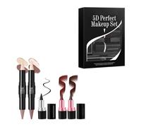 2in1 Makeup Shading Stick Face Highlighters Stick Lip Liner And Lipstick Eyeliners 5D Makeup Set For Home Travel Contouring And Highlight Stick