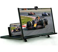 2In1 Multifunctional Phone Accessory, 3D HD Screen Magnifier Projector & Sturdy Foldable Phone Stand,Compatible with All Smartphones (Black)
