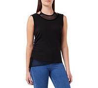 Spiral - 2In1 Neck Tie Mesh Top Black - M
