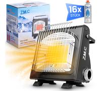 2in1 Portable Gas Heater Camping Butane Cooker Ceramic +16 Cartridge 1,7KW