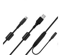 2in1 Power Data Cable Replacement for Logitech CC2900e CC3500e 2900ep 3000e PTZ Pro Network Camera Cable Black