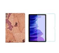 2in1 Set for Samsung Galaxy Tab A7 SM-T500 T505 10.4 inch with Smart Tablet Case + Tempered Glass Protective Cover