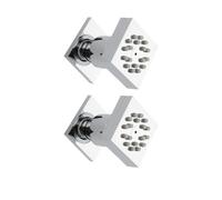 2in1 Solid Brass Shower Spray SetConcealed Square Jets WaterSaving Chrome Finish 2PCS Black Showerhead System for Modern Bathrooms