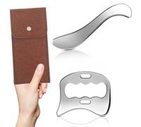 2in1 Stainless Steel Gua Sha Tool - IASTM Tool - Muscle Scraper Massage Tool for Soft Tissue Mobilization Tool - Physical Therapy for Back, Legs, Arms,Body