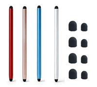 2in1 Stylus Pen for Samsung Galaxy Tab Tab A9+ / A8 / A7 / A7 Lite, High Sensitivity & Precision Styli Pencil for Apple iPad/iPad Pro/Fire HD/Microsoft/Surface/All Touch Devices (Red+Gold+Blue+White)