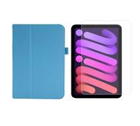 Lobwerk 2-in-1 Tablet Set for Apple iPad Mini 6 2021 8.3 Inch with Magnetic Cover Auto Sleep/Wake Sleep Mode + Screen Protector Case Smart Case Tempered Glass