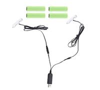 2in1 USB to 1.5V 3V 4.5V 6V Dual AA Battery Eliminator Replace 1 to 4pcs 1.5V AA Battery Power Supply Cord for Decorations LED Lamp Radio