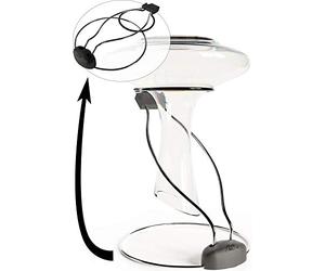 2in1 Wine Decanter Drying Stand - Fast Spotless Carafe Dryer & Compact Folding Rack for Safe Storage - incl. Black Rubber Top (Non Slip & Anti Scratch)