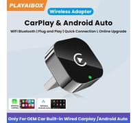 2in1 Wireless CarPlay Adapter Android Auto AI Smart Box Car Intelligent System Suitable For VW Toyota Nissan Honda Kia Opel MG V9-Hui-Cable