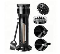 2in1Spices Grinder Cone Loader,Cigarette Rolling Machine for King Size, All In One Portable Aluminum Alloy Grinder Cone Filling Machine for Kitchen
