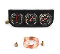 2inch 52mm Auto 3 Gauge Cluster Set With Sensor 3 In 1 Mechanical Instrument Panel AMP Volt Meter Car Mechanical Triple Gauge Car Accessories