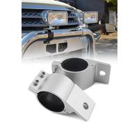 2Inch Led Tube Clamp Mounting Brackets, Roll Bar Mounts for LED Light Bar Led Pods Fits for Bull Bar Roll Bar Rack Front Rear Bumper, Silver