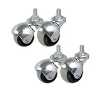 2Inch Nylon Swivel Caster Wheels 50mm Diameter Fixed Plate Universal for Sofas Furniture Cabinets Beds ChairsHeavy Duty Smooth Rolling Durable Design