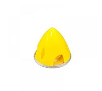 2inch Plane Spinner 50mm Height 3 Propeller Fairing 5mm 6mm Mounting Hole Aluminum Base Compatible With RC Aircraft Paddle(5MM YELLOW)