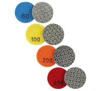 2Inch Polishing Pads, 50Mm Wet Dry Stone Granite Tile Polish Pad Kit For Drill, Grinder, Polisher, Grit Sanding Pads For Concrete Marble Countertop Quartz (60 Grit)