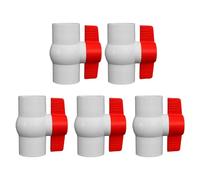 2Inch PVC Round Valves 5 Pack with T Handle Easy Installion Designs for Water Projects and Sewage Garden Supplies High Pressures Round Valves