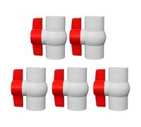 2Inch PVC Round Valves 5 Pack with T Handle Easy Installion Designs for Water Projects and Sewage Garden Supplies PVC Valves
