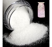 2Jars 0.2mm Shimmer White Rainbow Nail Glitter Holographic Shining Sugar Nail Glitter Snow Candy Glitter Dust Nail Art Decorations Coat Effect Manicure Accessories Diamond Nails (Transparent)