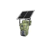 2K+2K Dual Lens WIFI Wireless PTZ Solar Camera With 32GB Card Solar Panel Two Way Audio Outdoor Hunting Surveillance
