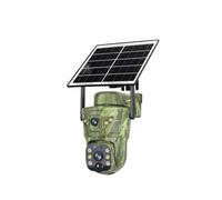 2k+2k Dual Lens Wireless PTZ Solar Camera 4G SIM With 64GB Card Solar Panel Two Way Audio Outdoor Hunting Trail Wildlife Forest