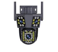 2K 4MP WiFi Camera Outdoor 10X Zoom Security CCTV Triple Lens Triple Screen Ai Track Video Surveillance Camera(4MP Camera Add 128G)