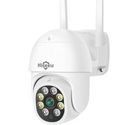 【5MP+Auto Tracking】Security Camera Outdoor with Color Night Vision,Hiseeu 5MP PTZ Digital Zoom Wifi Security Camera 360° View CCTV Camera with 2-Way Audio,Auto Cruise,IP66 Waterproof,Work with Alexa