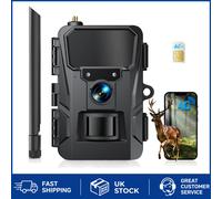 2K Black Wildlife Camera - 0.2s Trigger, Super Night Vision & Remote Access App