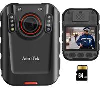 2K Body Camera, Police Body Cam with 64GB Video Recording and Ultra Infrared Night Vision, Body Worn Camera for Law Enforcement Recorder