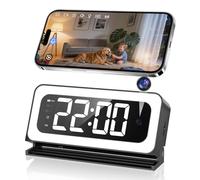 2K Clock Camera, 5G&2.4G WiFi Nanny Security Camera Indoor with Phone App, Pet Cam for Home with Full Color Night Vision, Smart Human Motion Detection Baby Cam with Two-Way Talk, Local SD Recording