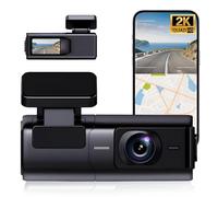 2K HD Dash Cam Front with 64GB SD Card & Wireless APP,Dual Car Camera Dash Cam with 24/7 Parking Surveillance,Dashcam Front and Rear Camera with Night Vision, G-Sensor,USB, 1.5’’ Display