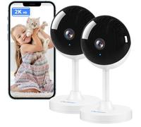 2K Indoor Camera,Owltron Home Security Camera for Baby & Elder, Pet Camera with Motion Detection, Night Vision, 2-Way Talk WiFi Camera, Baby Monitor Works with APP & Alexa- 2 Pack, LF-C3T
