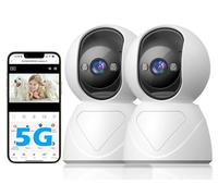 2K Indoor Security Camera, 5G Pan/Tilt House Security Camera, CCTV Cameras for Dog Puppy Pet Camera, Baby Monitors Camera, 3X Auto Zoom, AI Detection, 360° Coverage,Color Night Vision, SD/Cloud