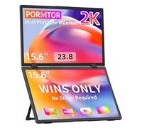 2K Laptop Screen Extender, Triple Display Extender for 15.6 inch Laptop, Just Win), Foldable Dual Monitors HDMI USB-C Stacked, Triple Portable Monitor