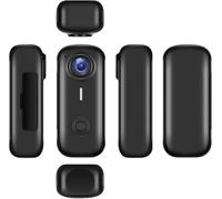 2K Portable Magnetic Action Camera,Thumb Action Camera with Magnetic & 360° Clip Mini Body Camera,Multi-Function Accessory Body Cameras for Travel Work Pet Vlogging(Black)