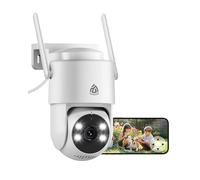 2K Security Camera Outdoor, CCTV Camera with Auto Tracking & 2.4G/5G Dual Band, 360° Pan Tilt WiFi Camera with 24/7 Recording, PIR Human Detection, Sound and Light Alarm, 2-Way Audio, Waterproof