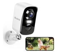 2K Security Cameras Wireless Outdoor, Battery Powered WiFi Cameras for Home Security with AI Motion Detection, Spotlight/Siren, 2-Way Audio, Color Night Vision, 30-Day Cloud Storage, IP65 Waterproof